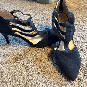 Blue suede Sole Society heels